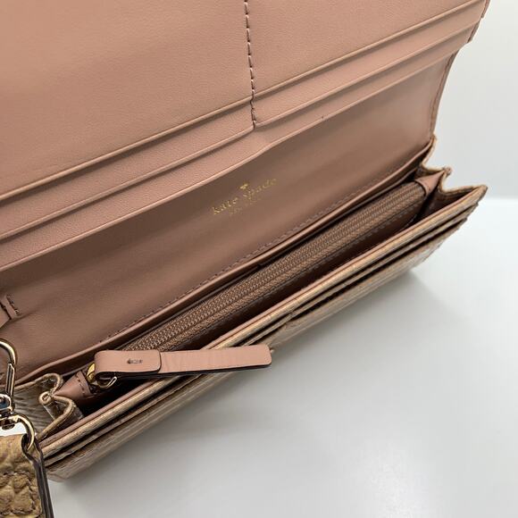 KATE SPADE New York Croco Print Wallet w/ Wristlet - Picture 5 of 9